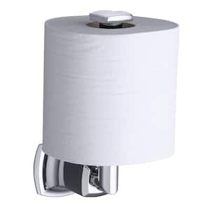Margaux Vertical Wall-Mount Single Post Toilet Paper Holder in Polished Chrome
