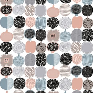 Pink and Grey Kompotti Peel and Stick Wallpaper Sample