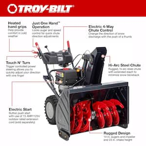 Arctic Storm 34 in. 357cc 2-Stage Electric Start Gas Snow Blower with Power Steering and Electric 4-Way Chute Control