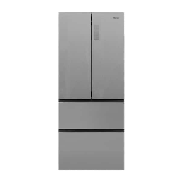 Haier 28 in. W 15.0 cu. ft. French Door Refrigerator in Glass