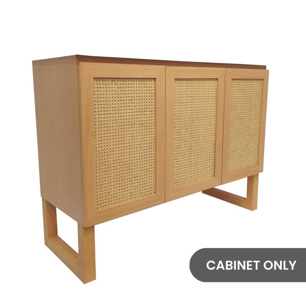 Arles 48" Natural Oak and Cane Bathroom Vanity