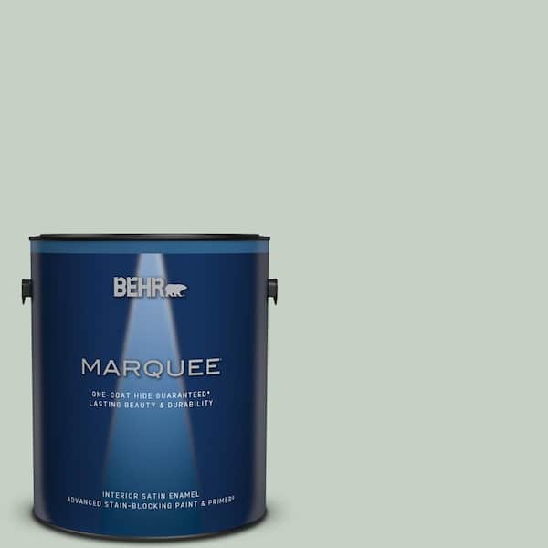 BEHR MARQUEE 1 gal. #N400-2 Frosted Sage Satin Enamel Interior Paint & Primer
