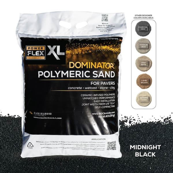 DOMINATOR 40 lbs. XL Polymeric Sand Midnight Black