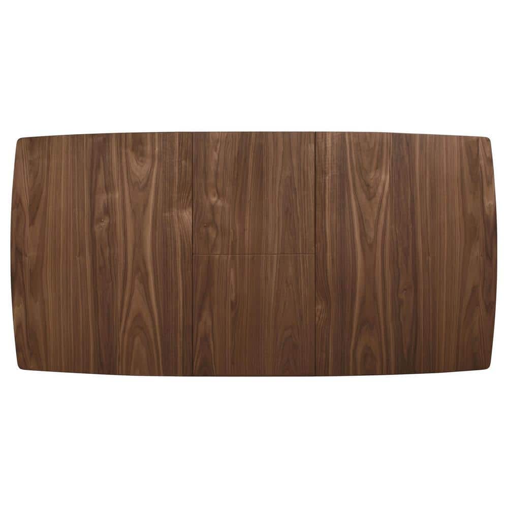 Natural Walnut and Grey Mid-Century Modern Dining Set