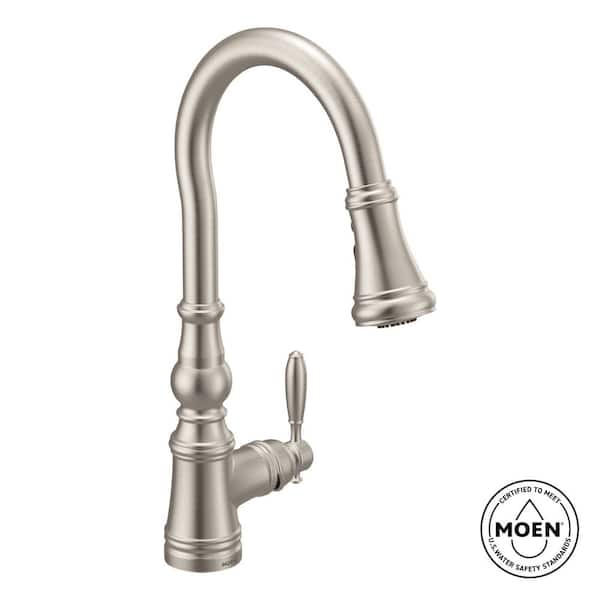 Weymouth Spot Resist Stainless 16.73 in. H Pull Down Sprayer Kitchen Faucet with 360 Degree Spout Swivel and Power Boost