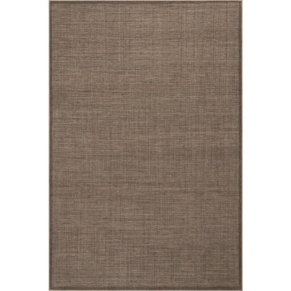 Nate Berkus x Rugs Palmer Modern Solid Washable Burgundy 6 ft. x 9 ft. Indoor Area Rug