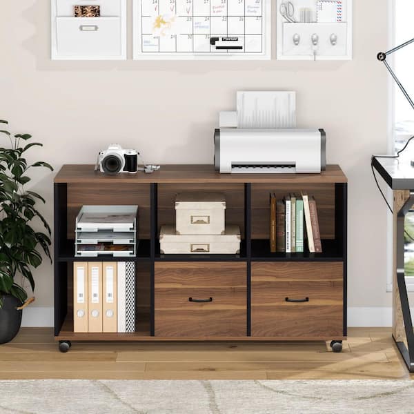 Cabinet with rows of small wooden drawers Stock Photo by Photology75