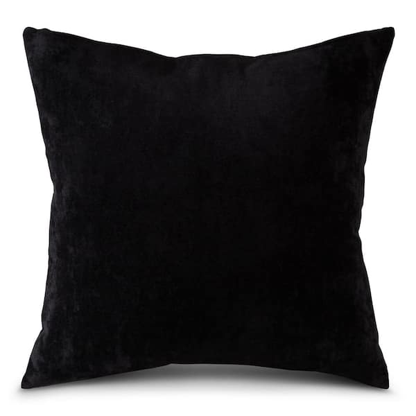 Greendale Home Fashions Solid Sable Velvet 20 in. x 20 in. Square Throw Pillow