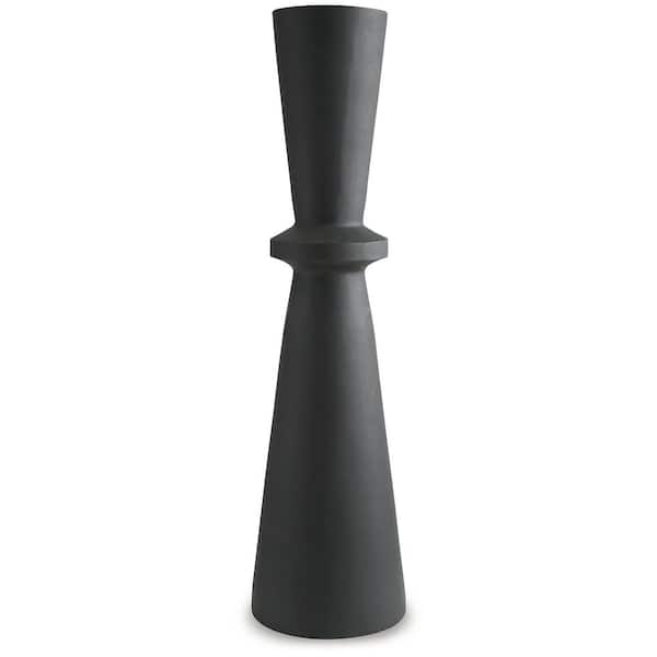 Signature DESIGN BY ASHLEY Collisten 40 in. Black Plastic Trumpet Decorative Vase