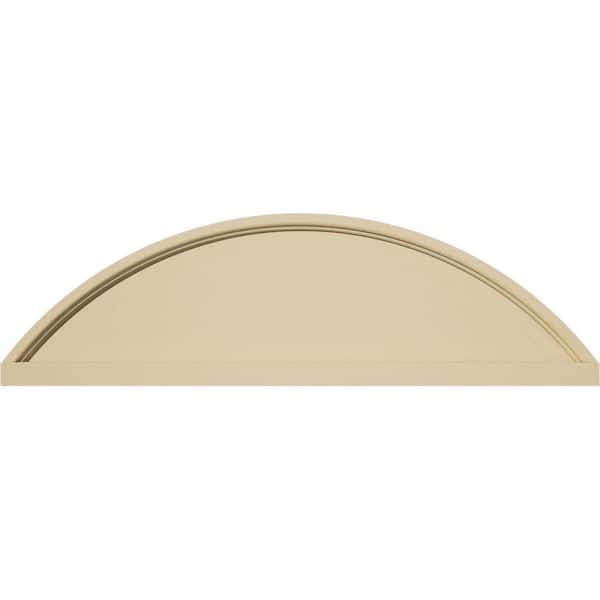 Ekena Millwork 26-in W x 7-1/2-in H x 2-in P Segment Arch Smooth Signature Urethane Pediment, Primed Tan