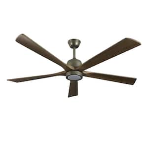 60 in. indoor Greenish gray Ceiling Fan with Remote Control and Reversible Motor