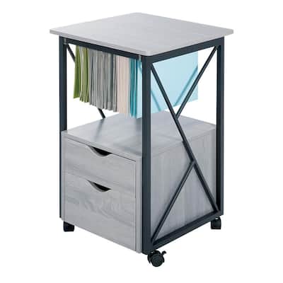 Mood Gray File Cabinet with Wheels