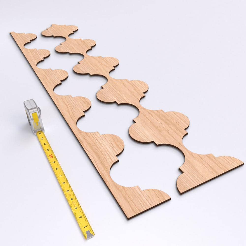 Marrakesh 47" Hickory Wood Decorative Slat Wall Panel Kit