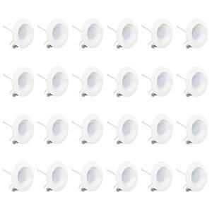 6 in. 2700K Integrated LED Soft White Retrofit Recessed Trim Light Kit 12-Watt 1100 Lumens Dimmable, Wet Rated (24-Pack)