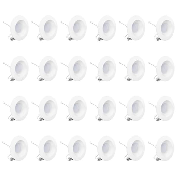 Infibrite 6 in. 5000K Integrated LED Daylight Retrofit Recessed Trim Light Kit 12-Watt 1100 Lumens, Dimmable, Wet Rated (24-Pack)