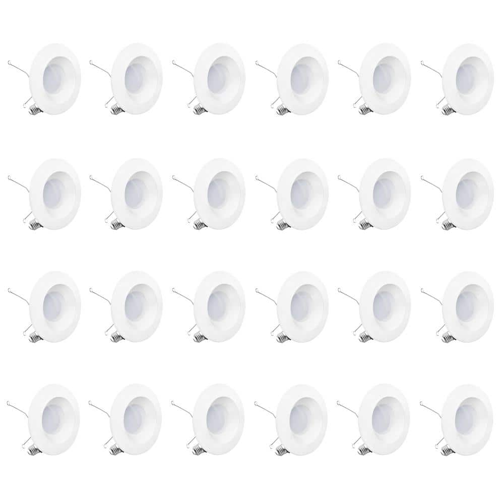 6'' White Aluminum Dimmable LED Retrofit Recessed Lighting Kit