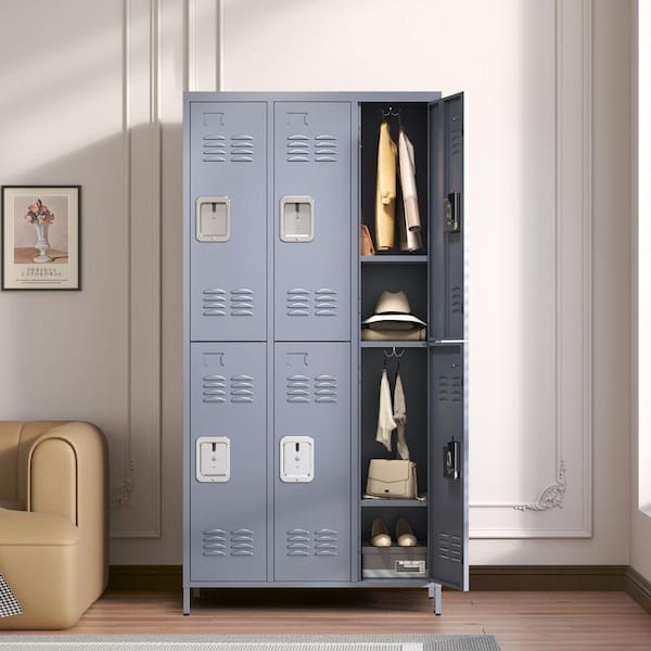 Damodpoy 4-Tier 72 in. H Metal Heavy-Duty Storage Cabinet Lockers