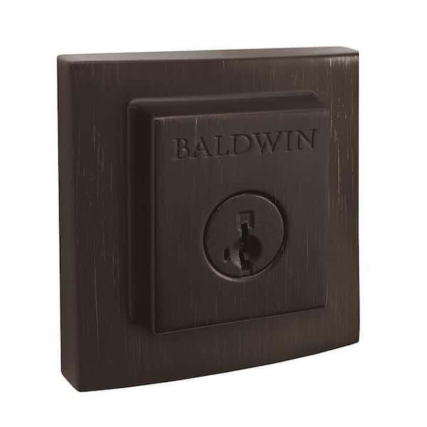 Prestige Spyglass Venetian Bronze Square Single Cylinder Deadbolt Featuring SmartKey Security