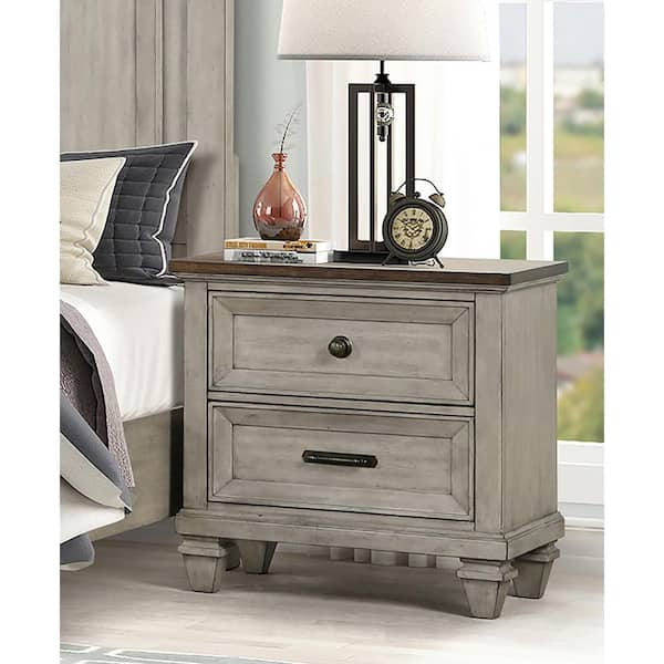 New Classic Furniture Mariana Vintage Creme 2-drawer Nightstand