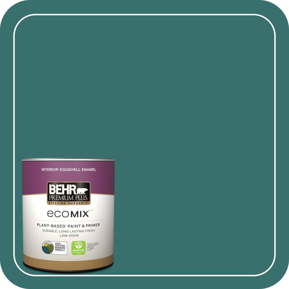 1 qt. #500D-7 Caribbean Green Eggshell Enamel EcoMix Plant-Based Interior Paint & Primer price history on PriceWatchPro