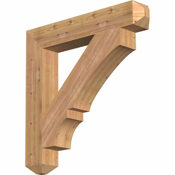 Ekena Millwork 5-1/2 in. x 36 in. x 36 in. Western Red Cedar Balboa Craftsman Smooth Bracket