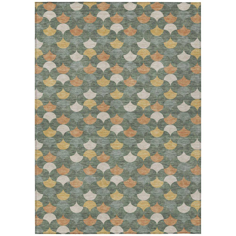Chantille Machine Washable Indoor/Outdoor Abstract ACN2568 Basil 5 ft. x 7 ft. 6 in. Area Rug price history on PriceWatchPro
