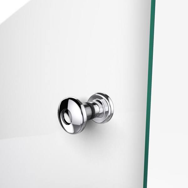 Aqua Fold 33.5 in. x 72 in. Semi-Frameless Hinged Shower Door in Chrome Aqua Fold 33.5 in. x 72 in. Semi-Frameless Hinged Shower Door in Chrome