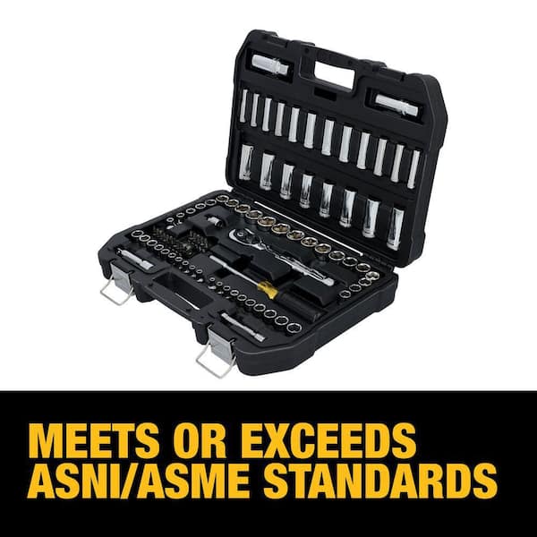 DEWALT 1/4 in. and 3/8 in. Drive SAE and Metric Mechanics Tool Set