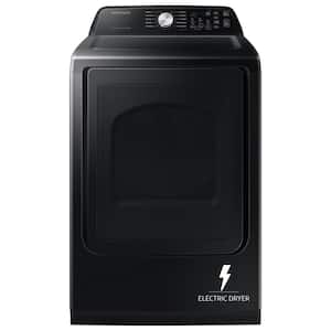 7.4 cu. ft. Vented Front Load Smart Electric Dryer in Brushed Black with Sensor Dry