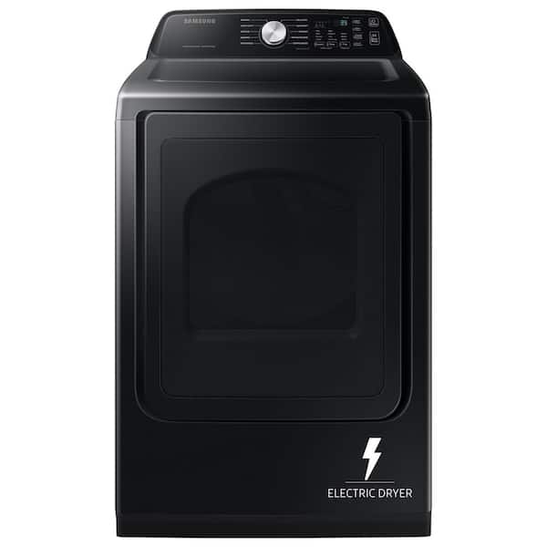 7.4 cu. ft. Vented Front Load Smart Electric Dryer with Sensor Dry in Brushed Black