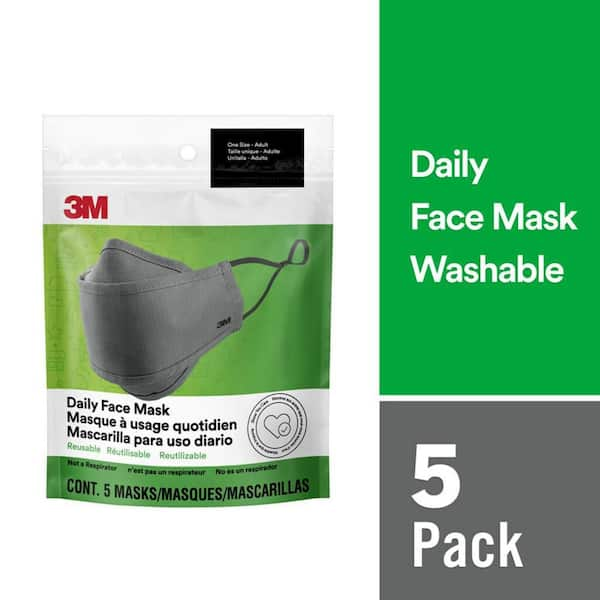 3M Reusable Daily Face Mask ((5-Pack) (Case of 12))