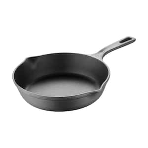 8 in. Cast Iron Nonstick Frying Pan In Black