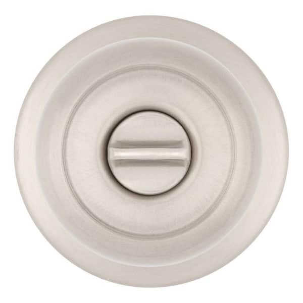 Kwikset - Cove Satin Nickel Privacy Door Knob with Lock for Bedroom or Bathroom featuring Microban Technology