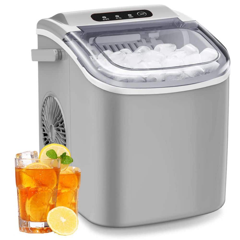 COWSAR 8.7 in. W 26 lbs. Per Day Bullet Ice Portable Counter Top Ice ...
