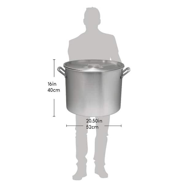 ARC USA 84QT 21 Gallon Stainless Steel Stock Pot Tamale Steamer Crawfish  Seafood Turkey Fryer Pot All in One Function with Basket Steamer Divider  and Hook 
