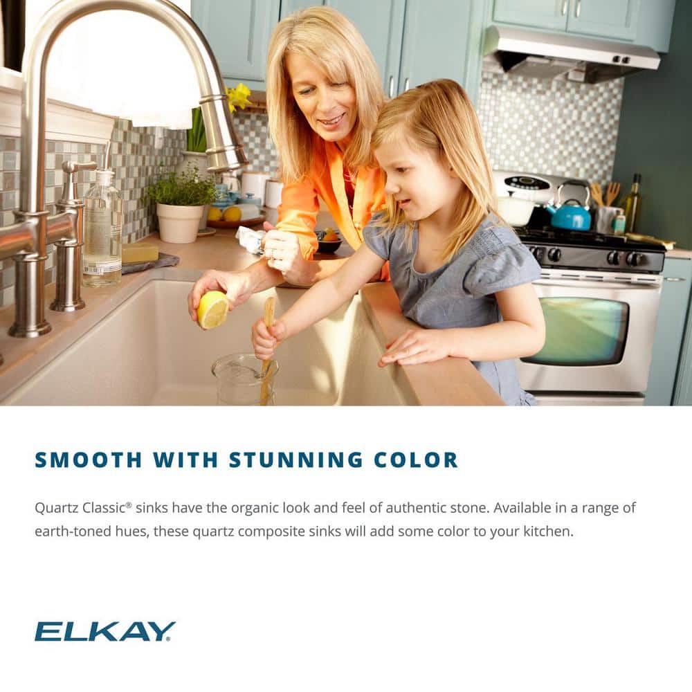 Elkay Black Quartz 33" Single Bowl Undermount Sink