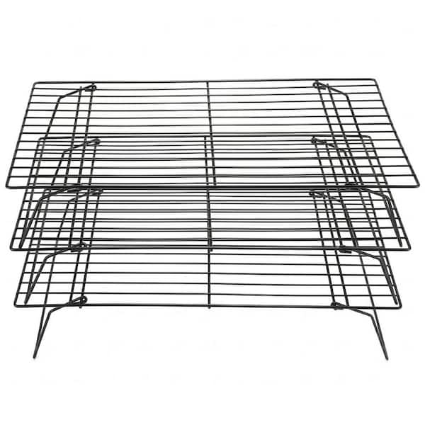 Stainless Steel Silver Cooling Rack Oven Safe Dishwasher Safe Heavy Duty for Baking and Cooking 2-Pack