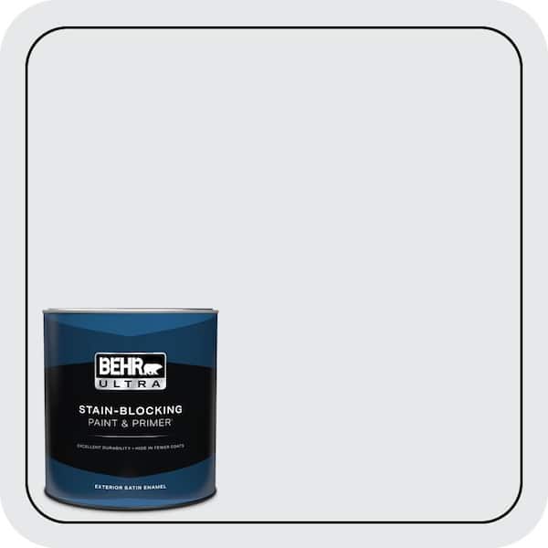 BEHR ULTRA 1 qt. #PR-W10 Swirling Water Satin Enamel Exterior Paint & Primer