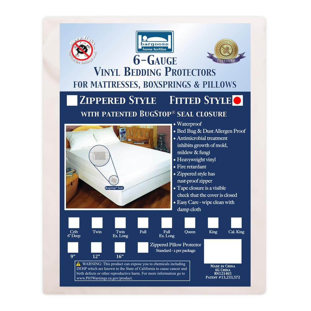 Twin White Heavy Duty Vinyl Waterproof Mattress Protector