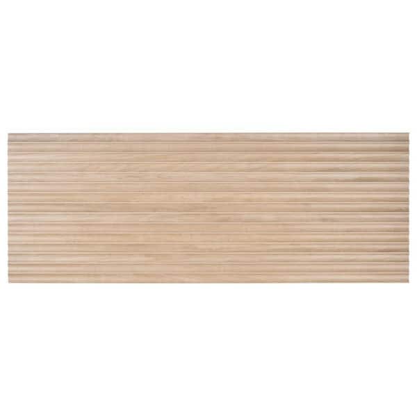 Forma Honey Brown 6 in. x 0.52 in. Fluted Wood Look Matte Ceramic Wall Tile Sample