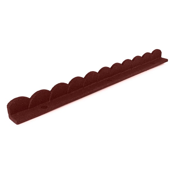 48 in. x 3 in. x 3 in. Red Sea Scallop Rubber Edging (48-Pack)