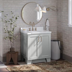 Taylor 30 in. W x 21.5 in. D x 34.5 in. H Freestanding Bath Vanity Cabinet Only in Grey