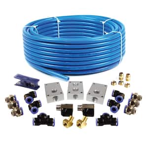 1/2 in. x 100 ft. Nylon Tubing with Air Piping System Air Push To Connect Kit (26-Piece)