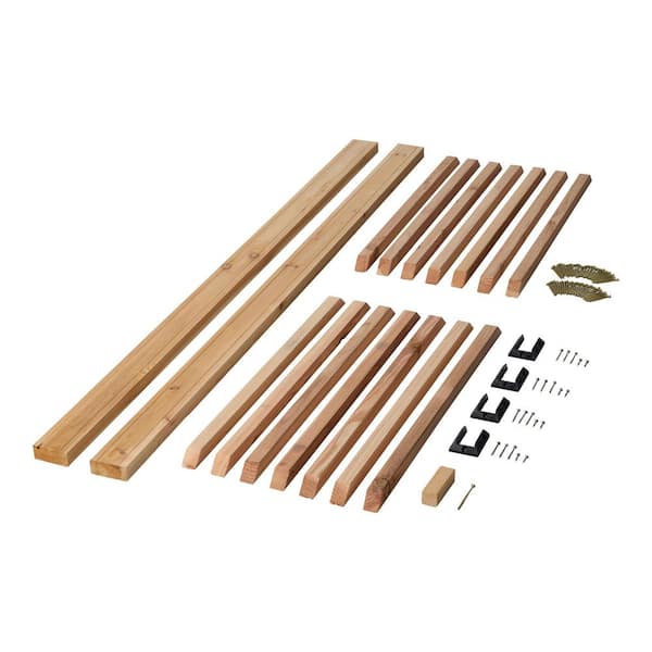 ProWood - 3 ft. x 6 ft. Western Red Cedar Wood Deck Line Railing Kit with B2E Balusters