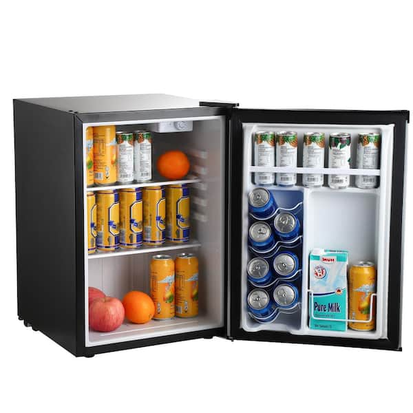 2.6 cu. ft. Mini Fridge in Stainless Steel Look without Freezer