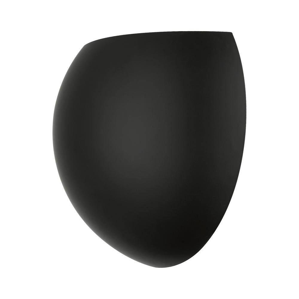 Black and Gold Metal Half Moon Wall Sconce
