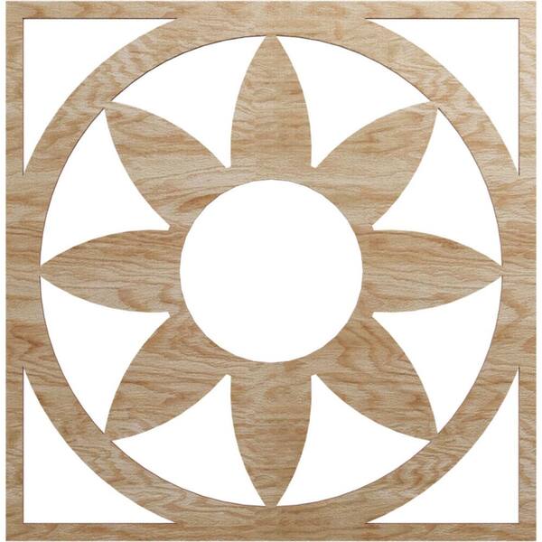 0.25 in. x 7.625 in. x 22 in. Wood Medallion Moulding