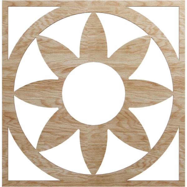 Ekena Millwork 0.375 in. x 7.625 in. x 22 in. Wood Medallion Moulding