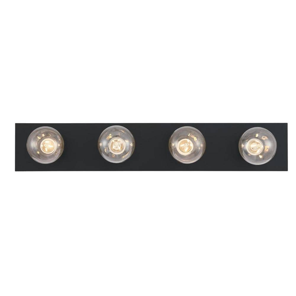 Sleek Matte Black 24'' Energy-Efficient LED Vanity Light Bar