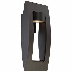 Frolynn 1-Light Oil Rubbed Bronze with Gold Highlights Outdoor Integrated LED Wall Lantern Sconce with Etched Glass